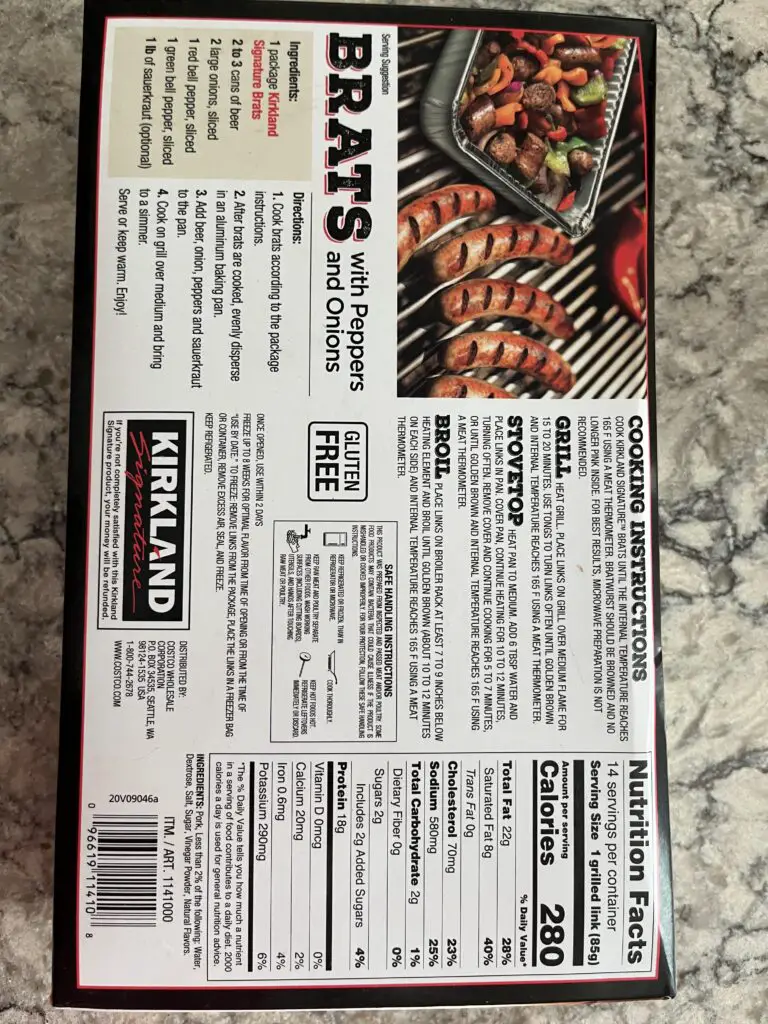 Costco Bratwurst Ingredients: Discover What’s Inside