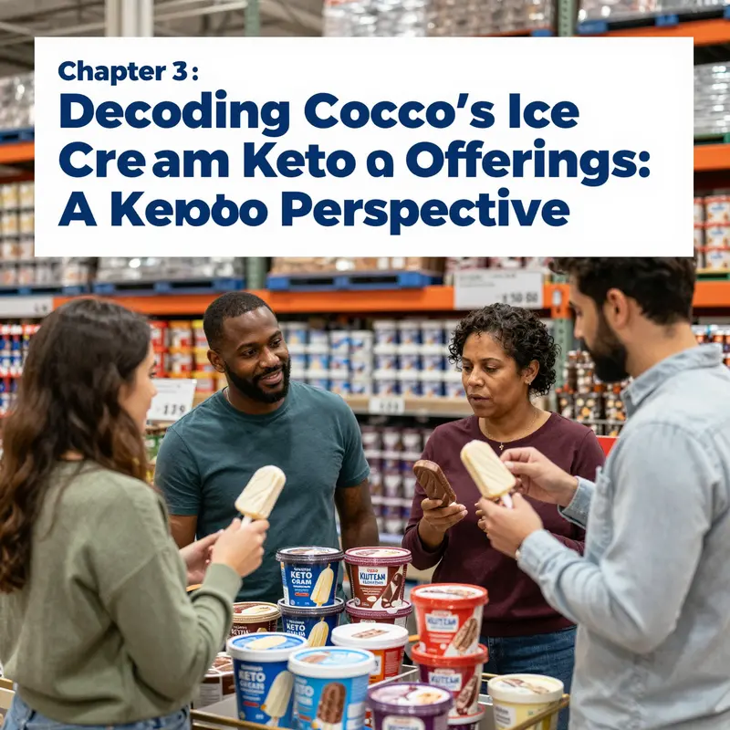 Overview of Costco’s ice cream offerings, showcasing potential keto-friendly selections and traditional options.
