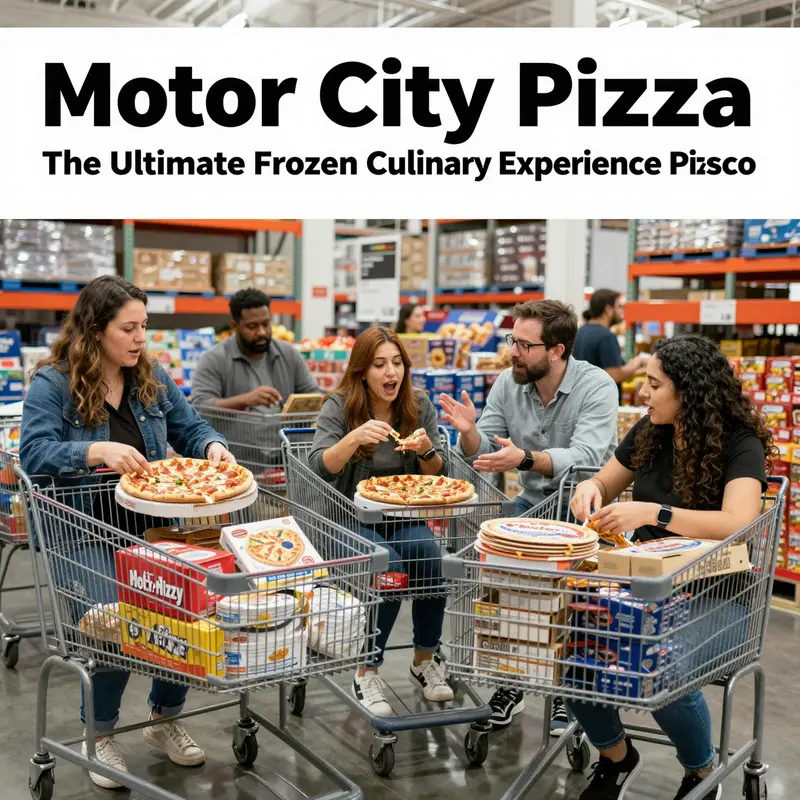 A lively customer exchange highlighting the popularity and positive reception of Motor City Pizza at Costco.
