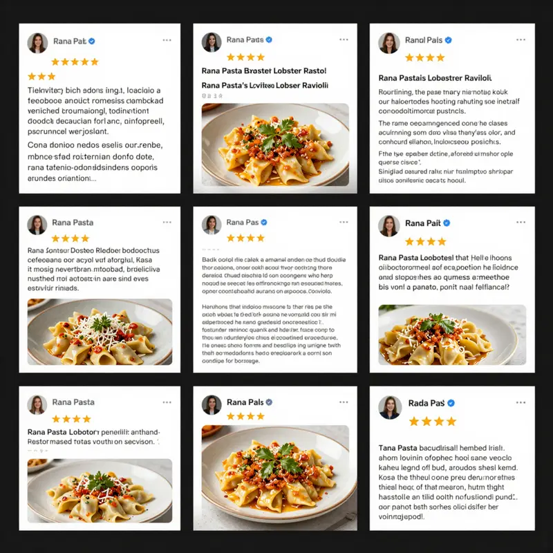 Rana Pasta Lobster Ravioli, elegantly presented to highlight its appealing gourmet qualities.