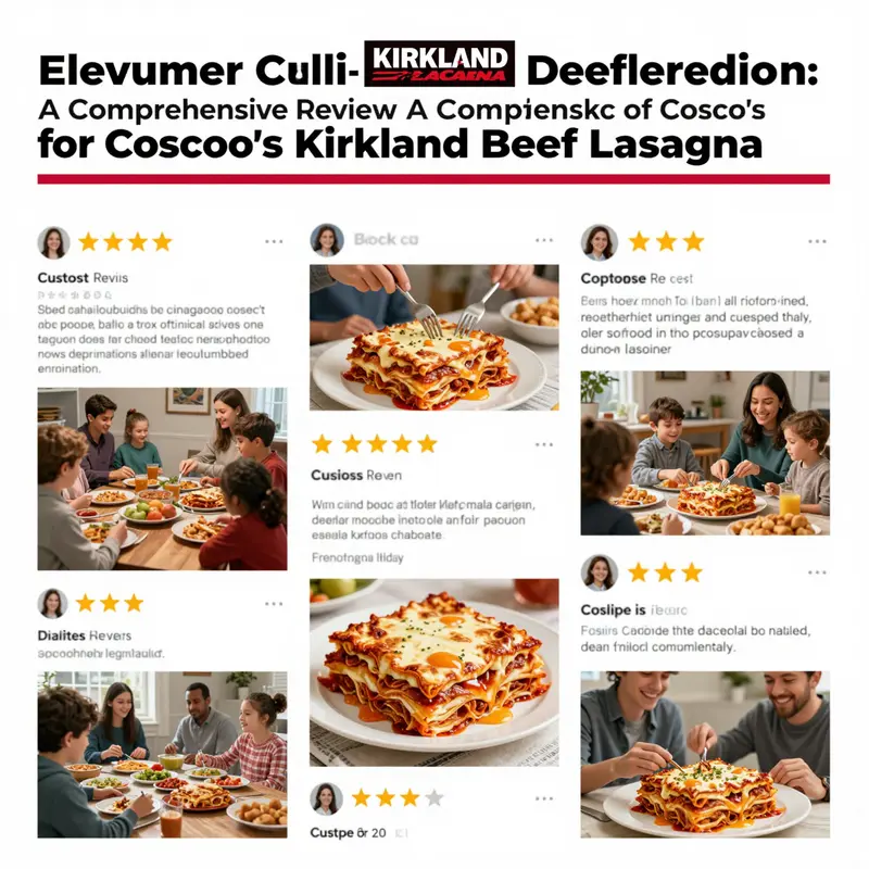 Kirkland Signature Beef Lasagna served hot, highlighting its appealing layers and cheesy texture.