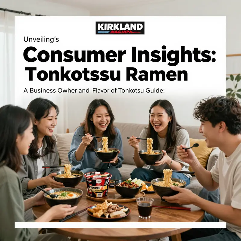 Kirkland Signature Tonkotsu Ramen presenting its rich broth and traditional garnishments.