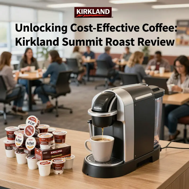 Office workers enjoying Kirkland Summit Roast Coffee during a break, highlighting consumer preference.