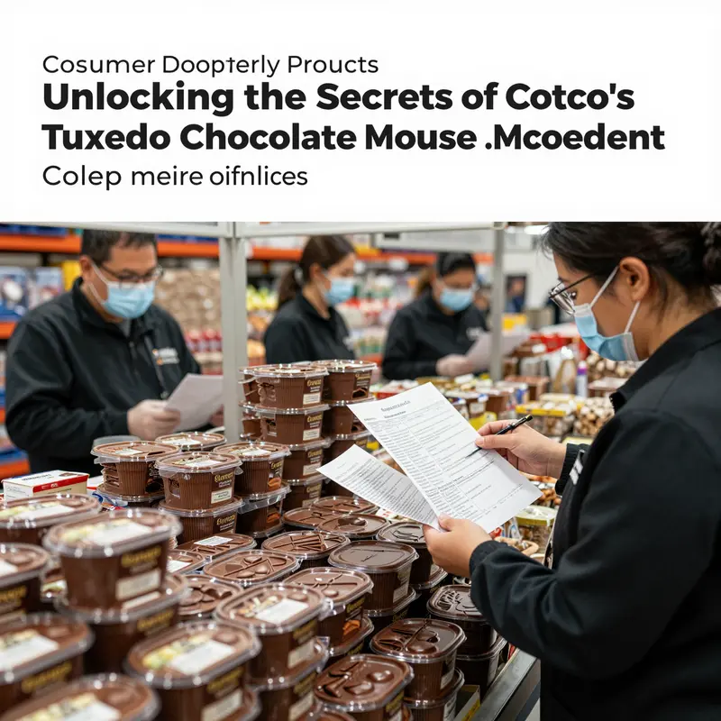 Close-up of Costco’s Tuxedo Chocolate Mousse Cake showcasing its rich texture and layered design.