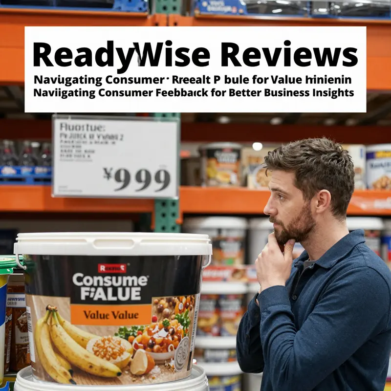 A depiction of the variety of meals contained in a ReadyWise emergency food bucket.