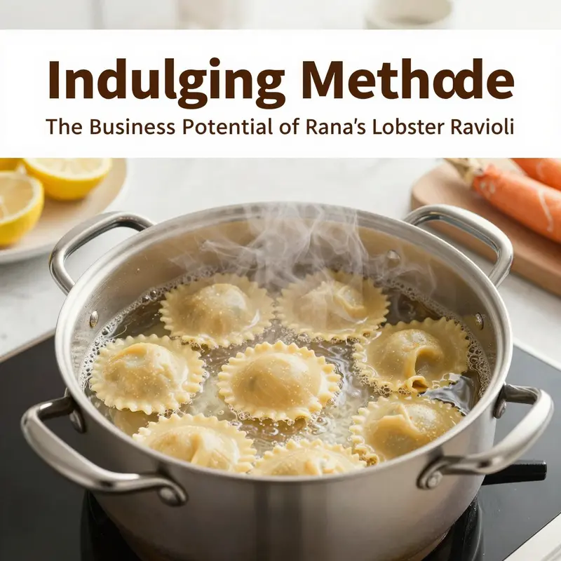 Rana Pasta Lobster Ravioli, elegantly presented to highlight its appealing gourmet qualities.