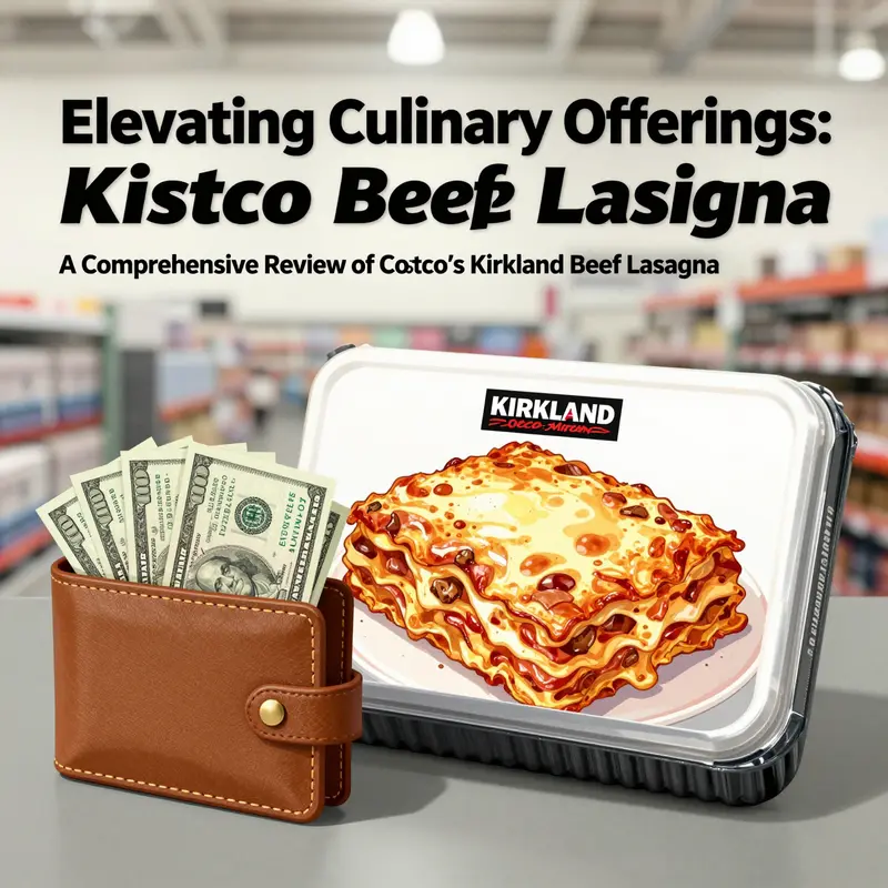 Kirkland Signature Beef Lasagna served hot, highlighting its appealing layers and cheesy texture.