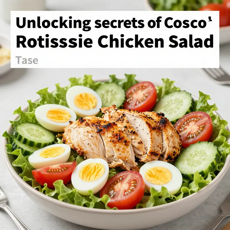 An appealing display of Costco’s Rotisserie Chicken Chef Salad highlighting its fresh and vibrant ingredients.