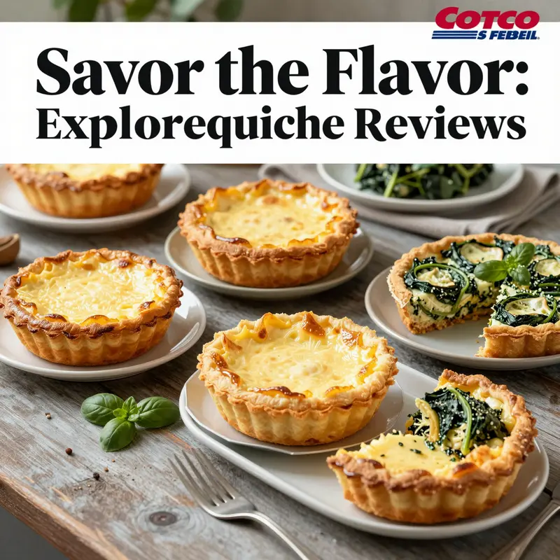 An appealing assortment of Costco quiches that highlights their popularity among consumers.