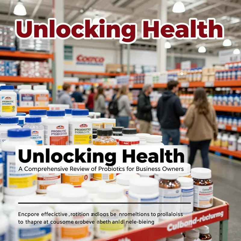 The interior of a Costco store filled with shoppers exploring various health products.
