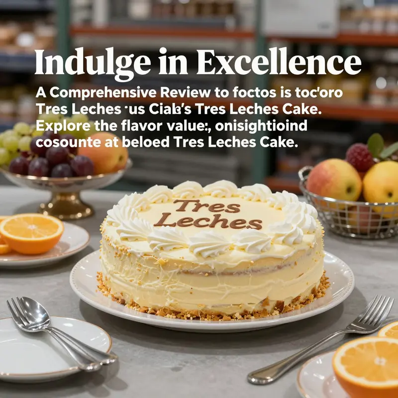 A stunning arrangement of Costco's Tres Leches Cake ready to be served, highlighting its appeal for festive occasions.