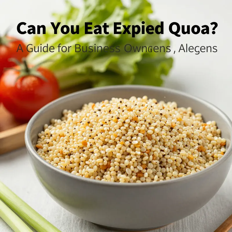 A bowl of quinoa with vegetables, representing healthy food choices and safety awareness.