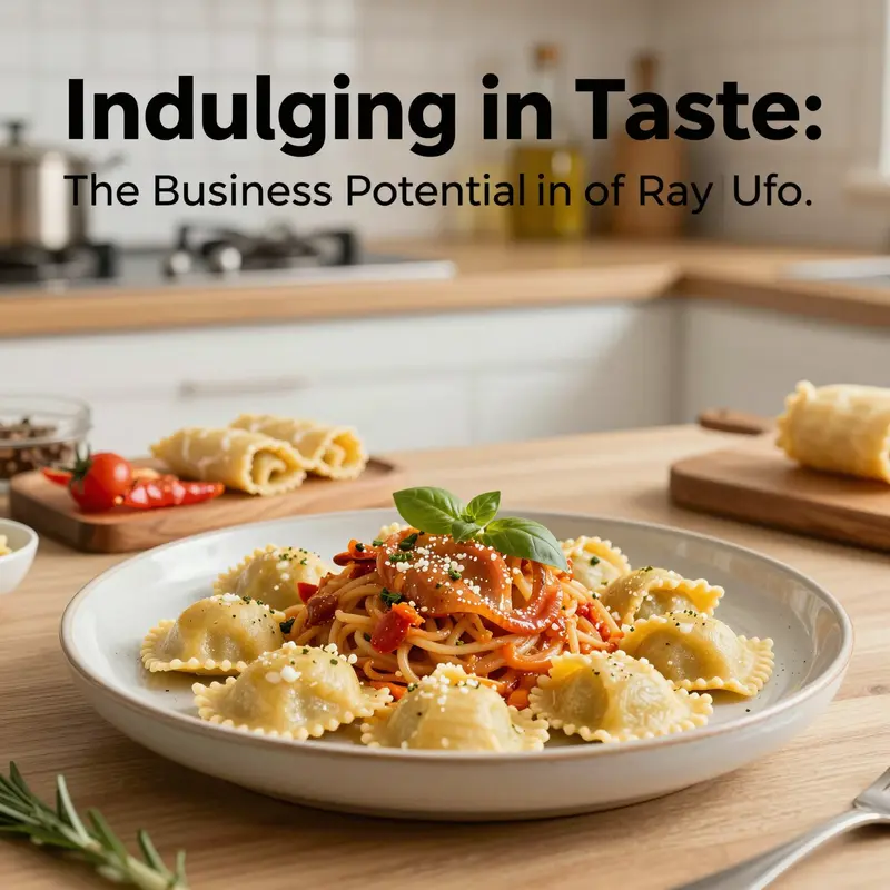 A cozy kitchen scene featuring Rana Pasta Lobster Ravioli, highlighting its quality and the ease of preparing a delicious meal at home.