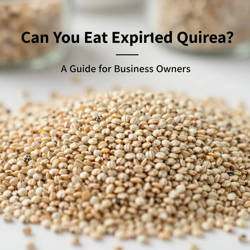 A close-up of healthy quinoa grains ready for use, highlighting food safety considerations.