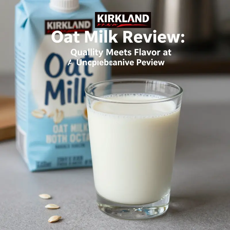 Kirkland Oat Milk offers a creamy texture and balanced sweetness, perfect for lattes and cereal.