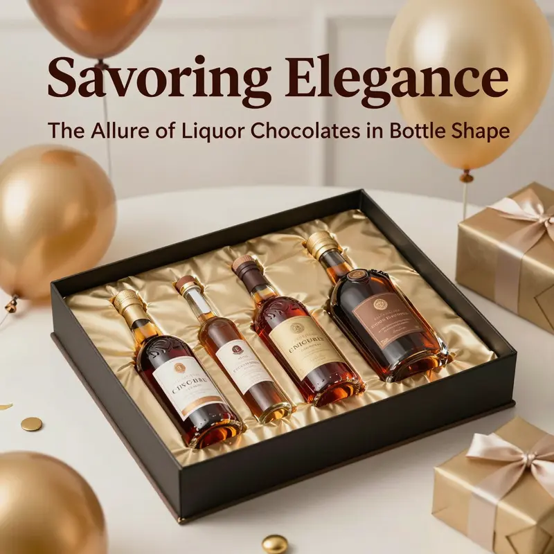 A chocolatier skillfully creating exquisite liquor bottle-shaped chocolates.