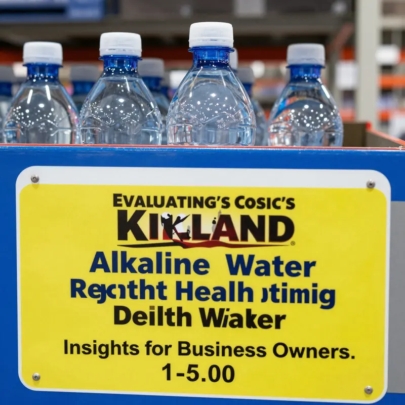 A health warning related to alkaline water consumption, emphasizing the need for caution.