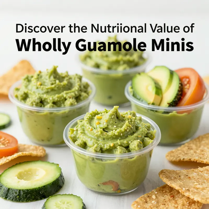 An inviting display of Wholly Guacamole Minis highlighting their nutritional value.