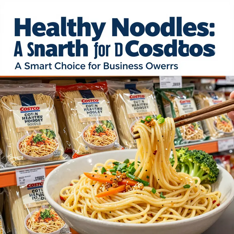 Nutritional breakdown and diverse offerings of Costco’s healthy noodles, highlighting their clean ingredients and dietary benefits.