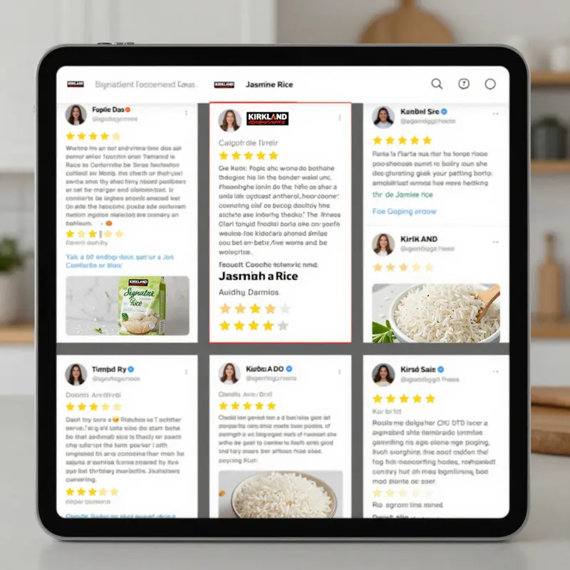 A beautifully plated bowl of Kirkland Signature Jasmine Rice, showcasing its fluffy texture and aromatic qualities.