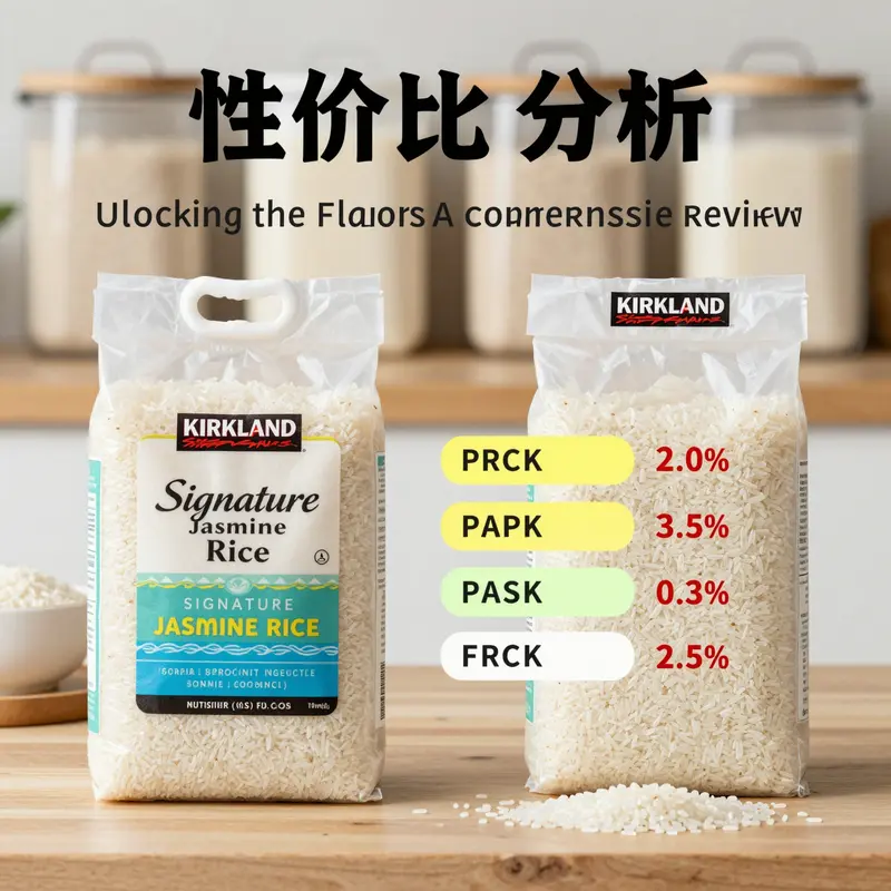 A beautifully plated bowl of Kirkland Signature Jasmine Rice, showcasing its fluffy texture and aromatic qualities.