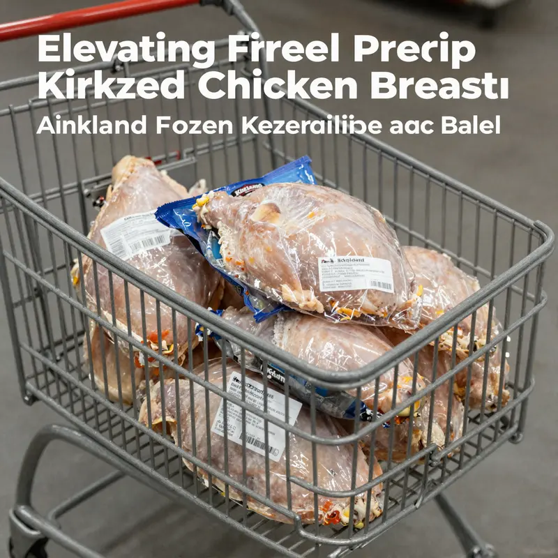 Highlighting the quality and freshness of Kirkland Signature Frozen Chicken Breasts.