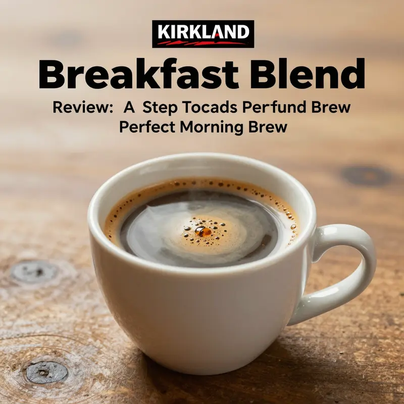 An inviting cup of Kirkland Breakfast Blend showcasing its smooth texture and rich aroma.