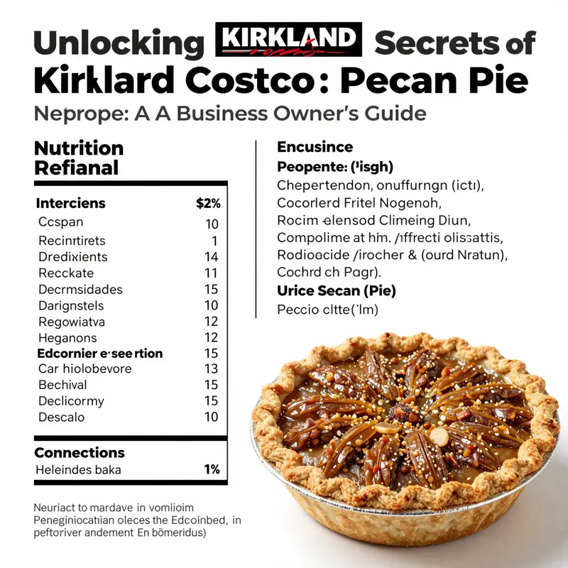 An enticing close-up of Kirkland’s Pecan Pie highlighting its appealing texture and ingredients.