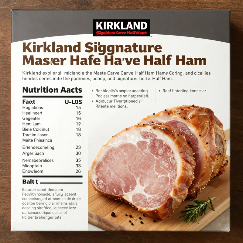 An appealing presentation of Kirkland Signature Master Carve Half Ham showcases its quality and culinary versatility.