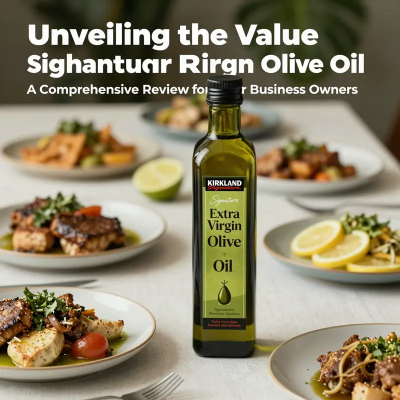 An inviting table adorned with various dishes prepared using Kirkland Signature Extra Virgin Olive Oil, illustrating its culinary elegance.