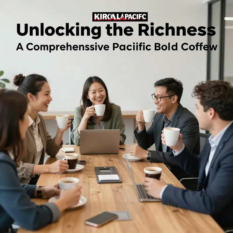 Enjoying the rich, aromatic flavors of Kirkland Pacific Bold Coffee in a comfortable workspace.