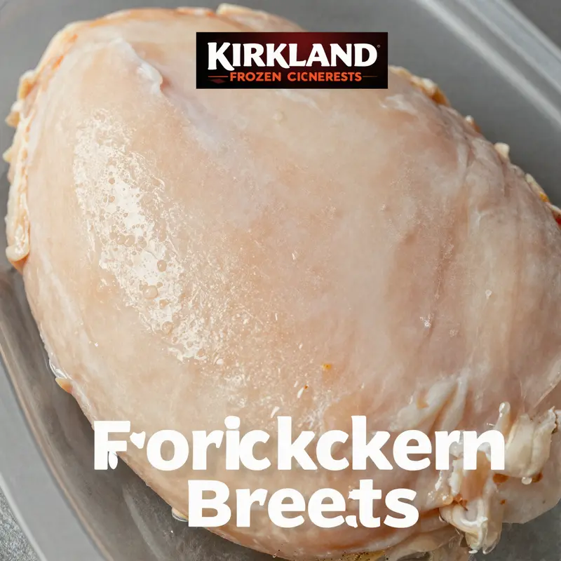 Highlighting the quality and freshness of Kirkland Signature Frozen Chicken Breasts.