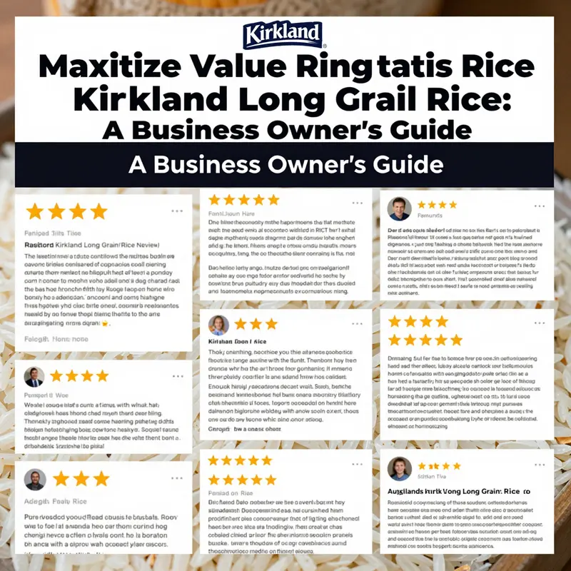 Kirkland Long Grain Rice prominently displayed at Costco, showcasing its accessibility.