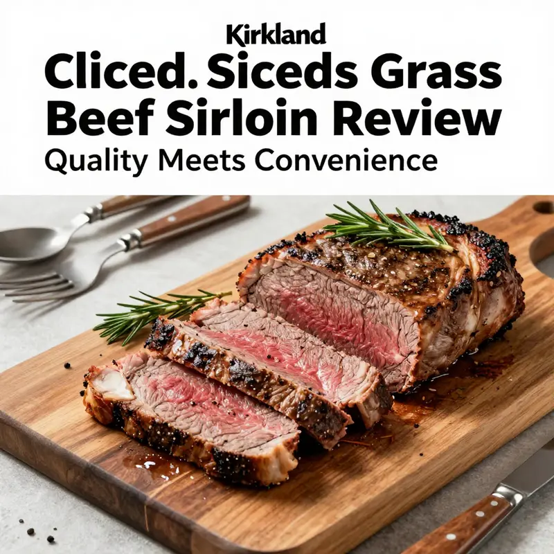 An overview of Kirkland’s Sliced Grass Fed Beef Sirloin showcasing its appealing presentation.