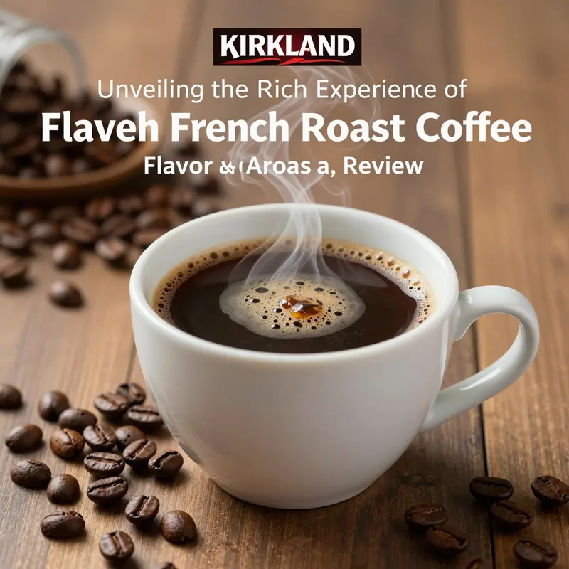The deep and rich color of Kirkland French Roast Coffee reflecting its bold flavor profile.