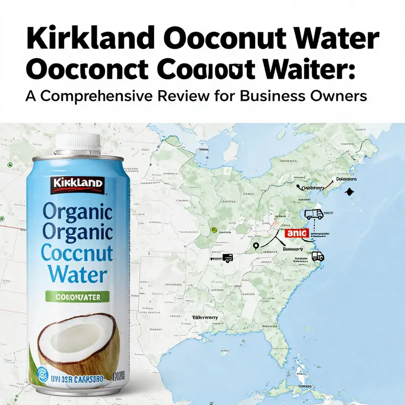 Customer reviews highlighting the positive reception of Kirkland Organic Coconut Water.