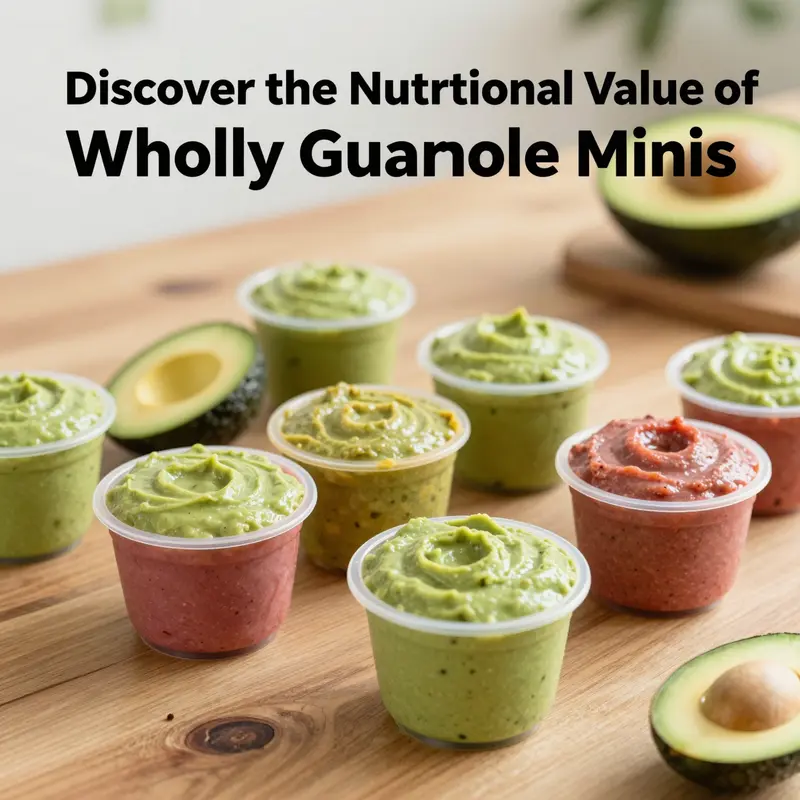 An inviting display of Wholly Guacamole Minis highlighting their nutritional value.