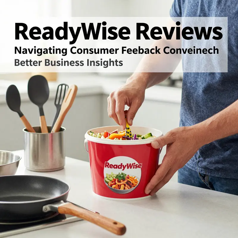 A depiction of the variety of meals contained in a ReadyWise emergency food bucket.