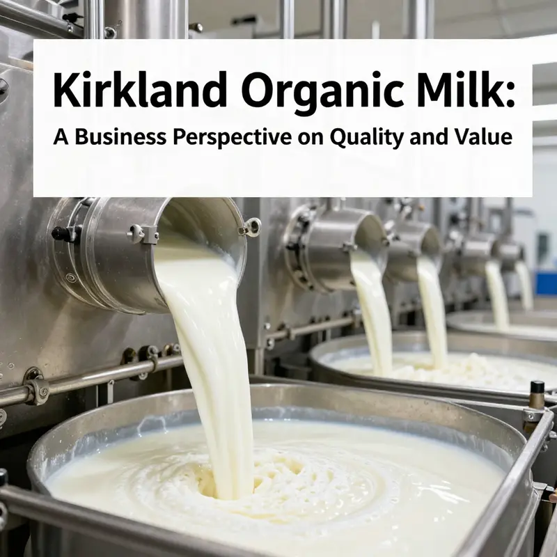 The processing facility of Kirkland Organic Milk, highlighting strict quality assurance protocols.