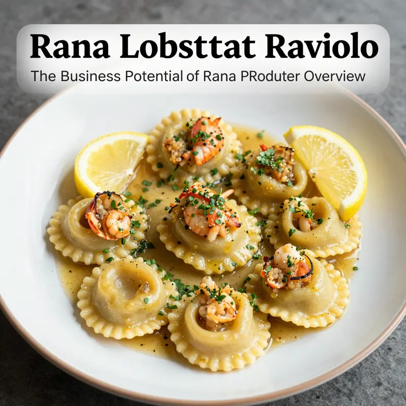 Rana Pasta Lobster Ravioli, elegantly presented to highlight its appealing gourmet qualities.