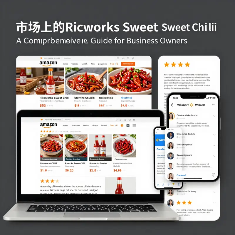 Core ingredients of Riceworks Sweet Chili sauce emphasizing its balanced sweet, spicy, and tangy flavor profile.