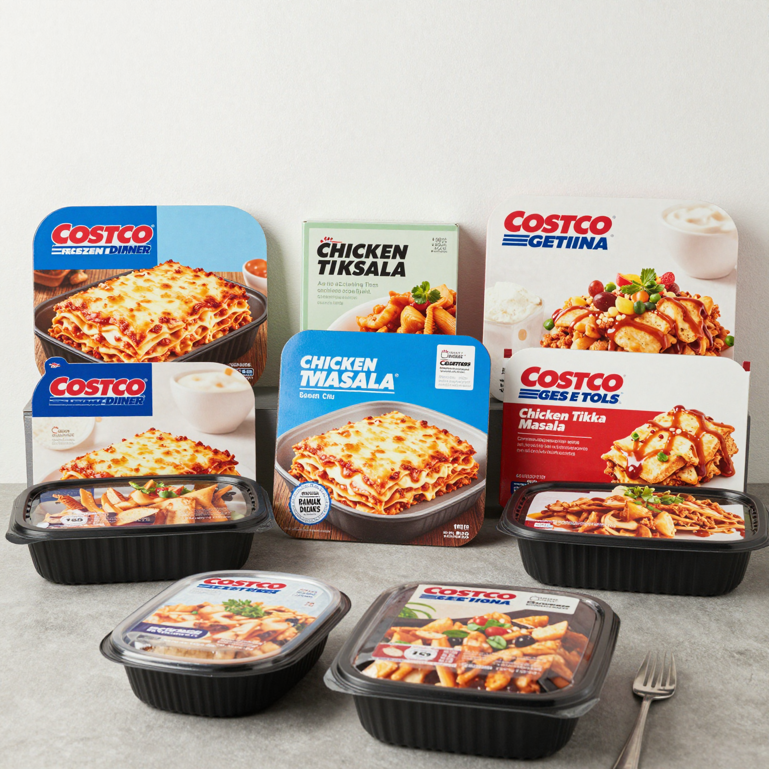 Variety of Costco Frozen Dinners