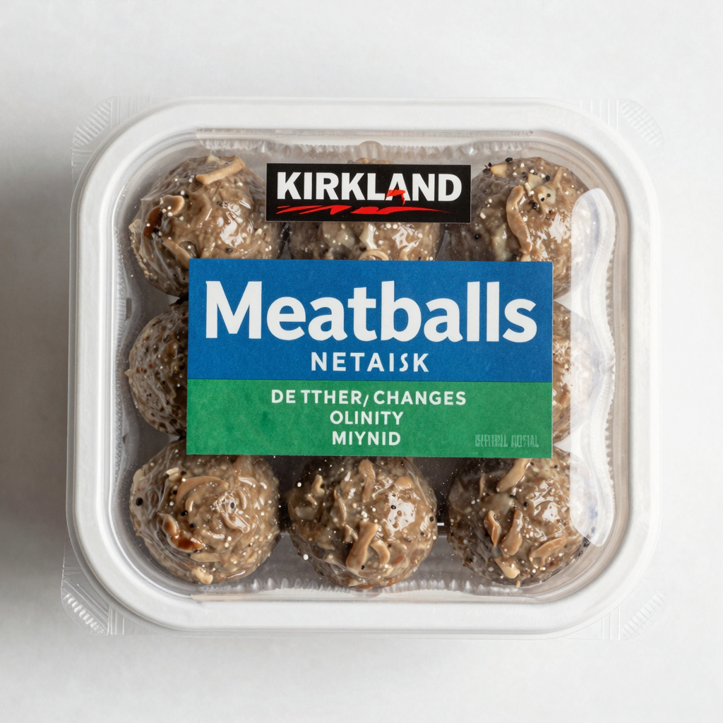 Kirkland meatballs packaging