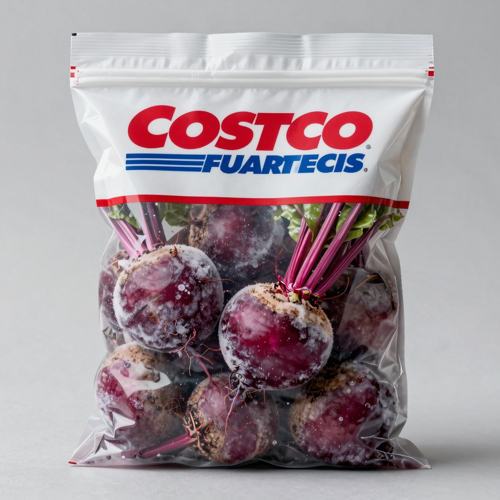 Frozen beets packaging from Costco