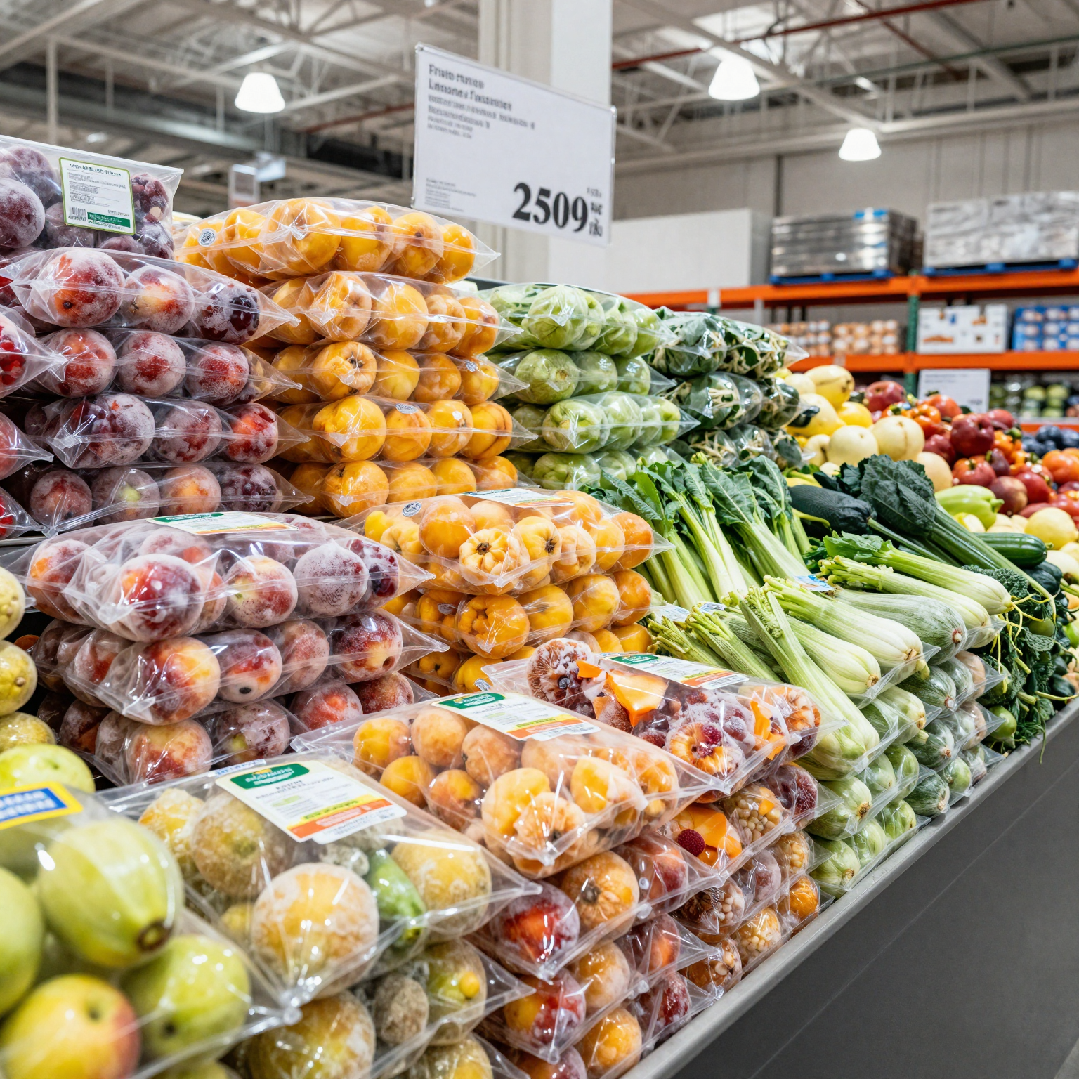 Frozen Fruits and Vegetables Aisle at Costco