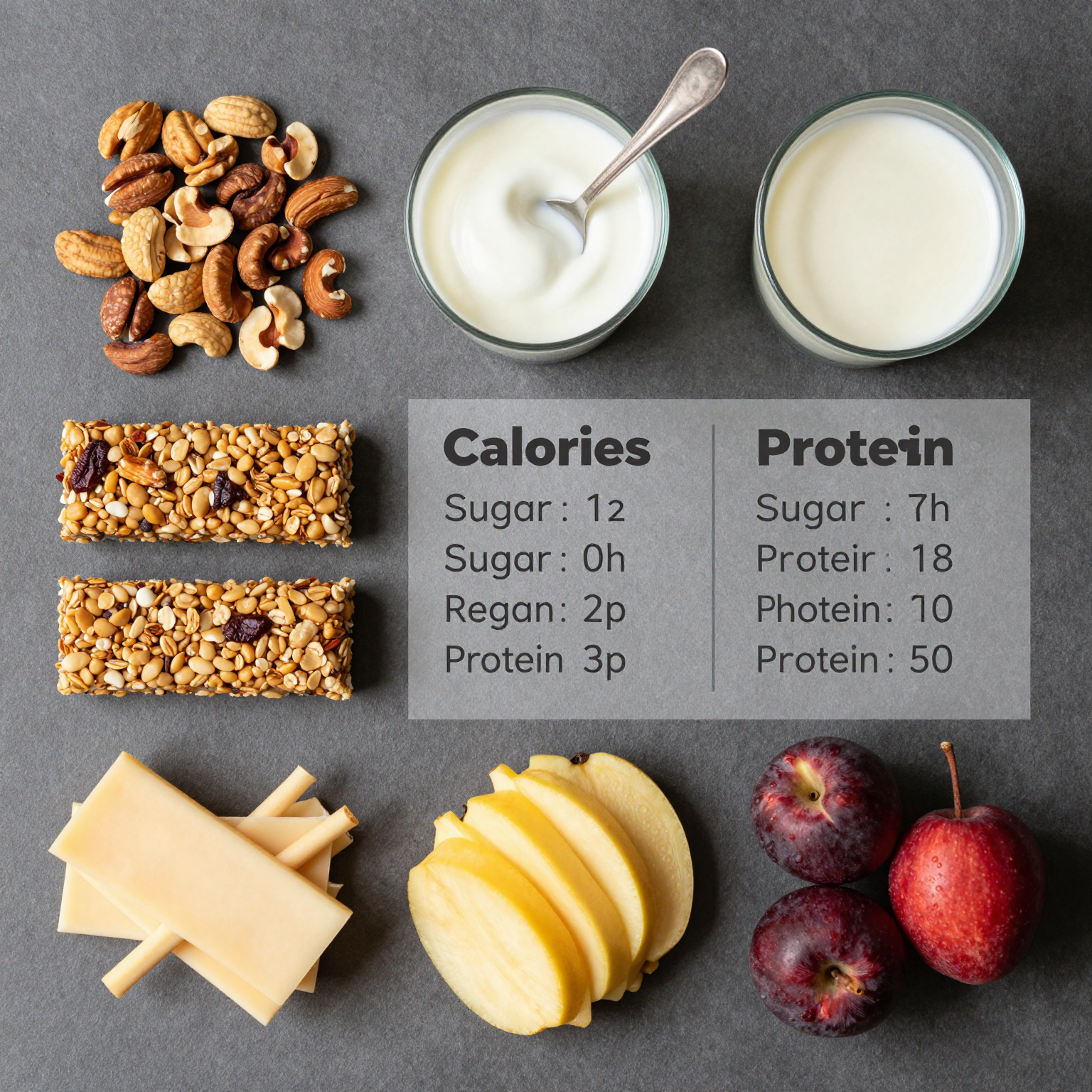 Nutritional benefits of recommended snacks table