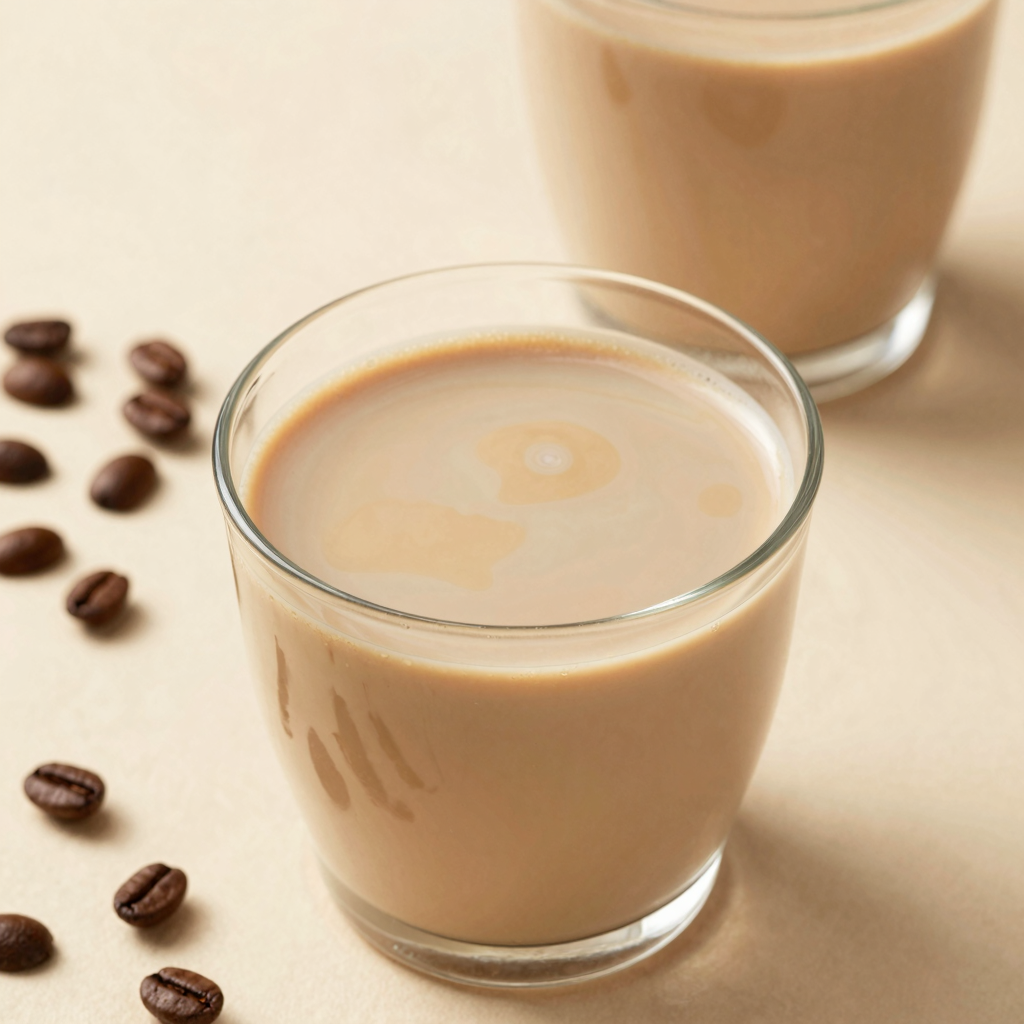 A representation of coffee milk showcasing its unique texture and rich color