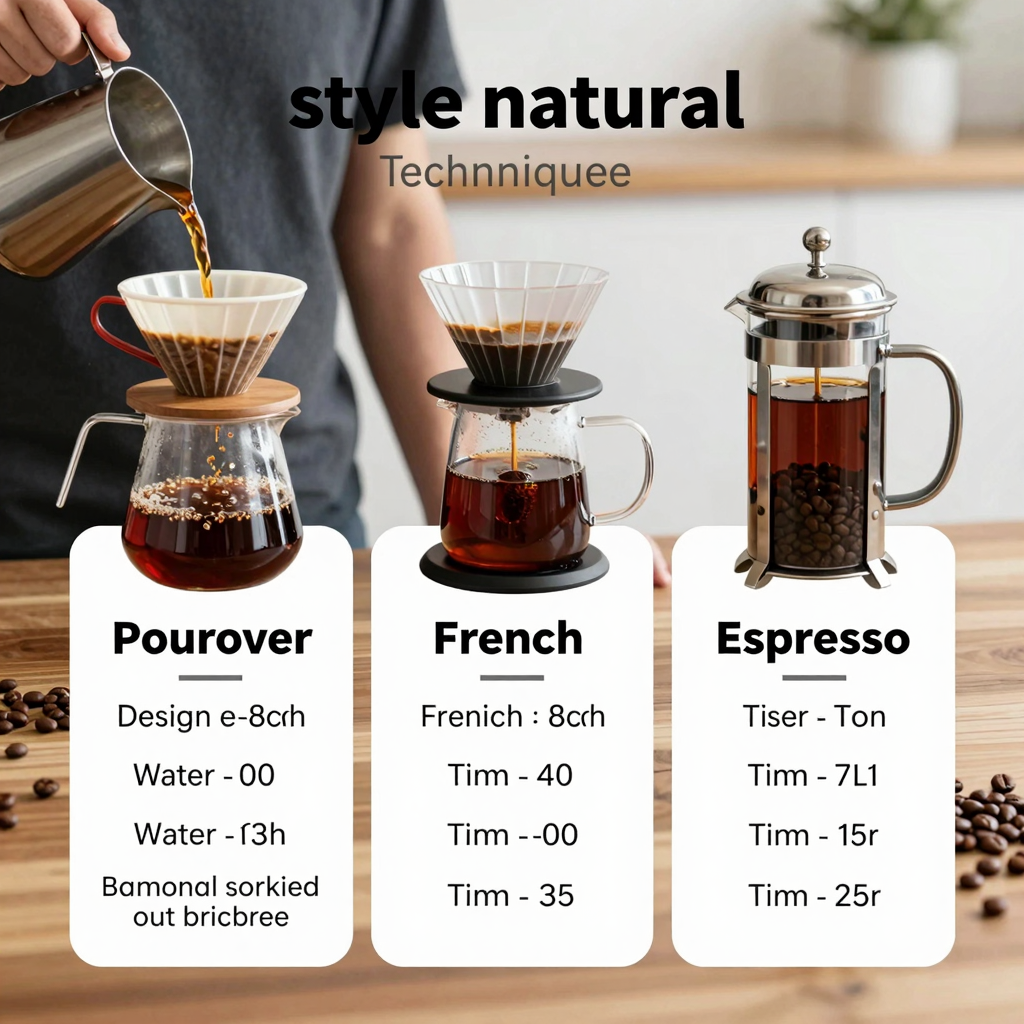 Infographic on Coffee Brewing Techniques