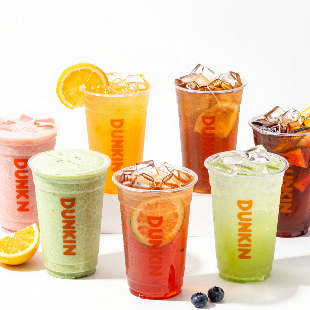 Variety of Dunkin Beverages