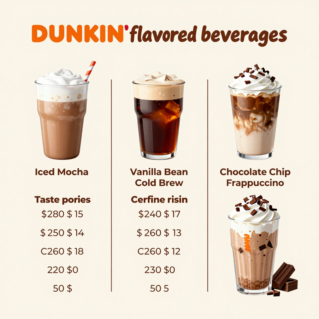 Dunkin's Flavored Beverages Infographic